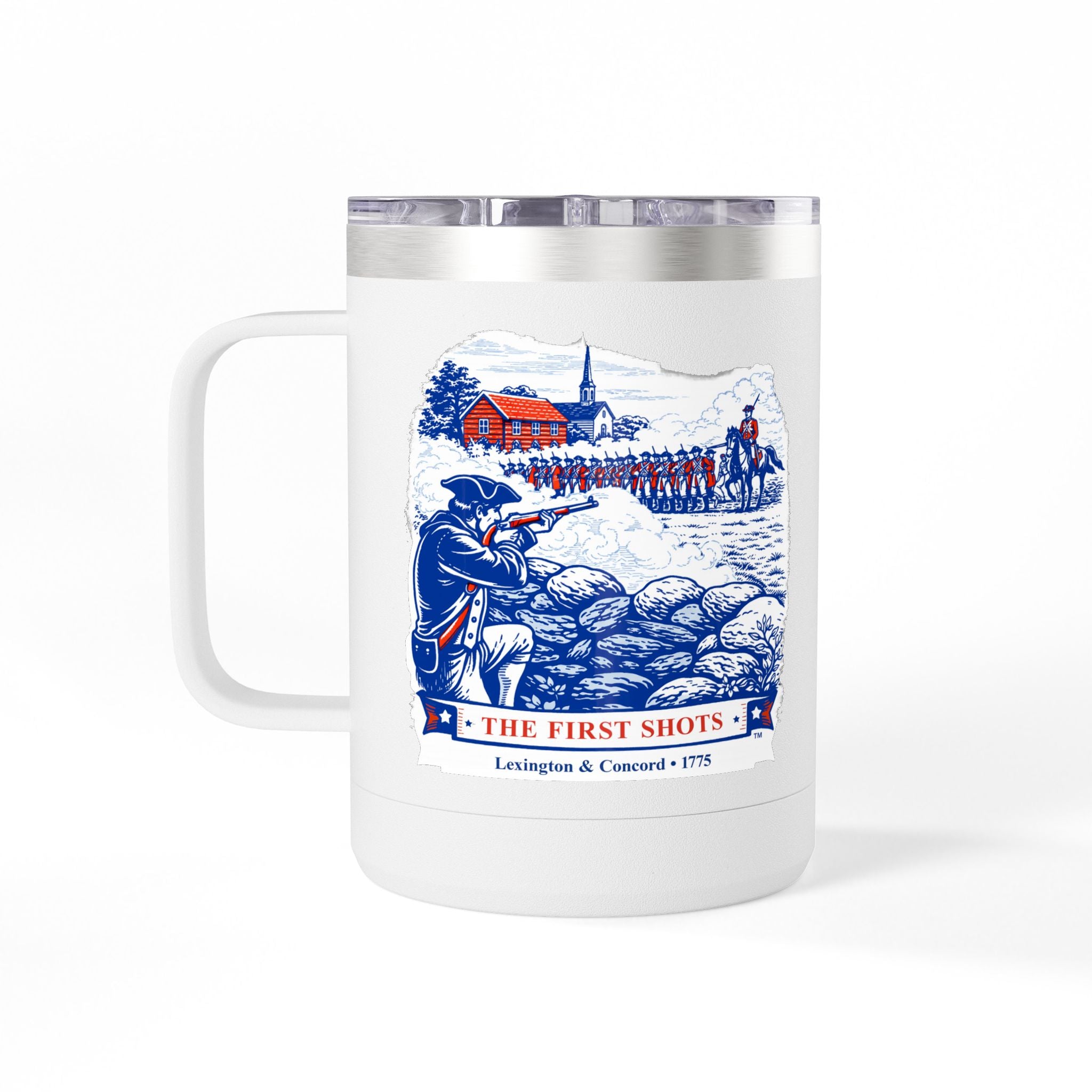 The First Shots! Coffee Mug Tumbler, 15oz