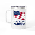 God Bless America & The 250 Flag Coffee Mug Tumbler, 15oz