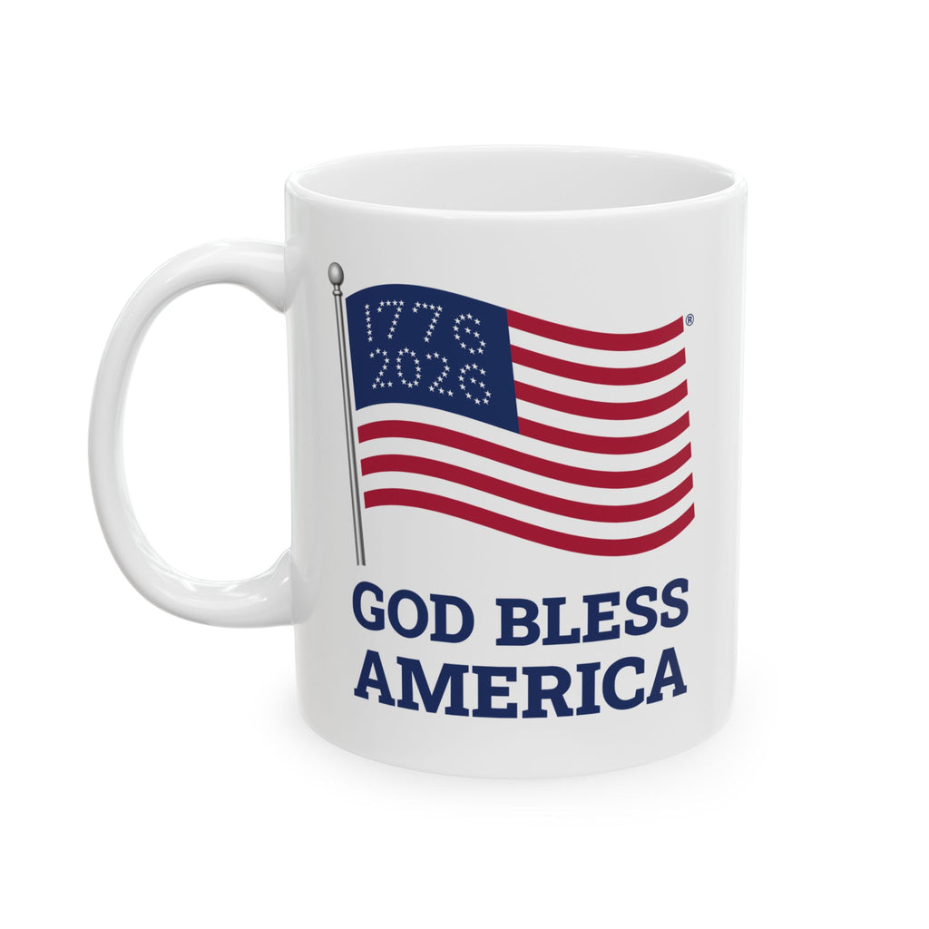 God Bless America & The 250 Flag Coffee Cup (11oz, 15oz)