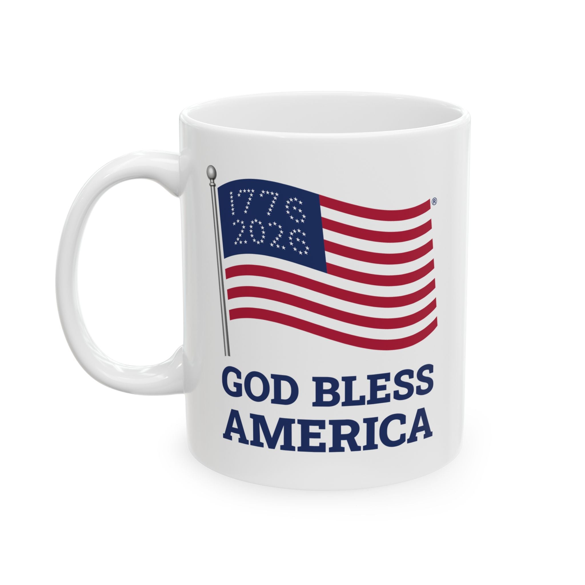 God Bless America & The 250 Flag Coffee Cup (11oz, 15oz)