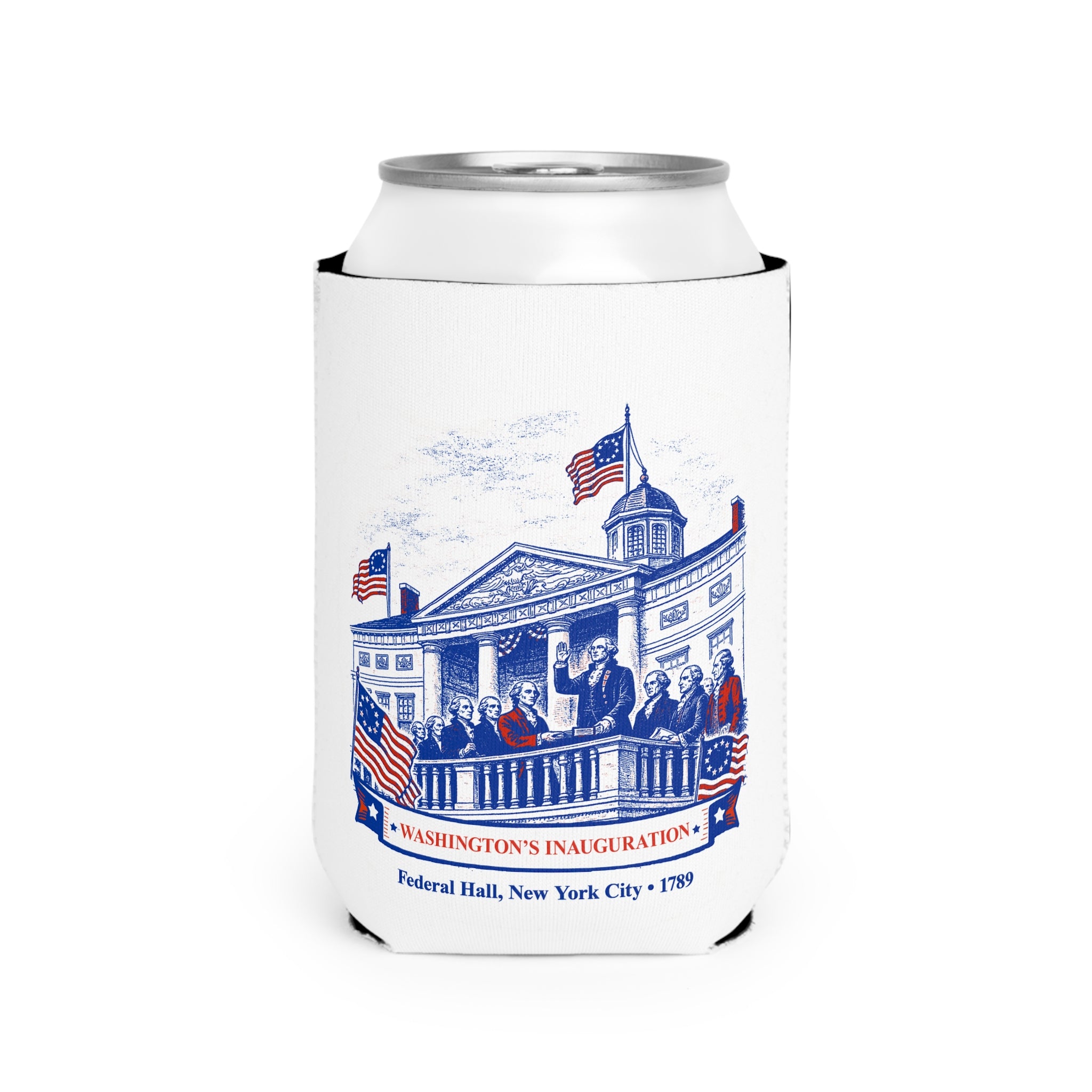 Washington's Inaugration Can Cooler Sleeve